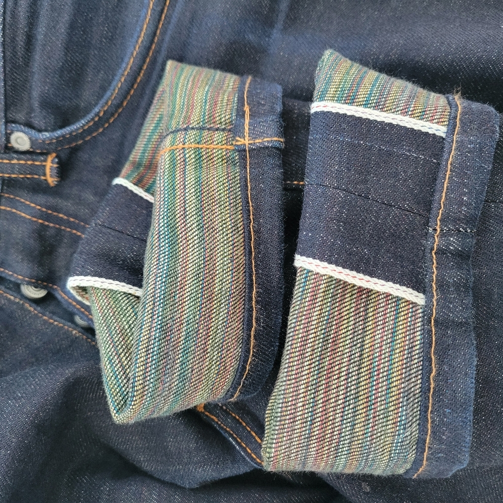 Gustin Slim #541 Rainbow Selvedge Indigo Denim Jeans‎ 31 - Picture 14 of 16